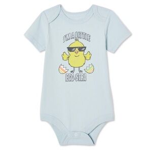 😊FREE😊 George Light Blue Bodysuit with Cool Yellow Chick size 3-6m